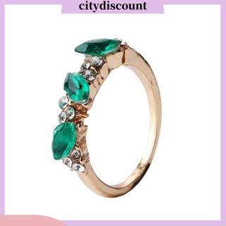 &lt;citydiscount&gt; แหวนนิ้วมือ ประดับพลอยเทียม สไตล์วินเทจ หรูหรา เครื่องประดับแฟชั่น สําหรับผู้หญิง