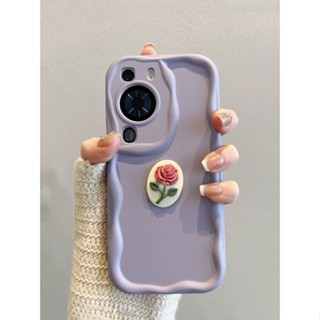 เคสโทรศัพท์มือถือ แบบนิ่ม ลายดอกทิวลิป สีม่วง สําหรับ Huawei p60pro mate50 40 nova11 10 Glory 90