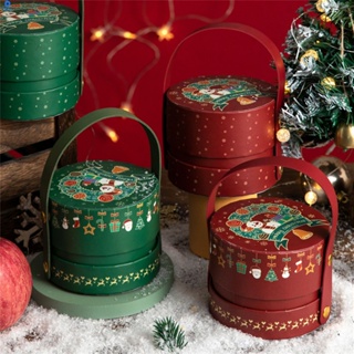 [cod] Christmas Apple Box Gift Box Christmas Eve Fruit Packaging Box Gift Bag 【bluey】