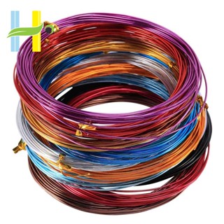 ลวดอลูมิเนียม คละสี เส้นผ่าศูนย์กลาง 1 มม. ยาว 5 เมตร สําหรับงานฝีมือ DIY 12 ม้วน