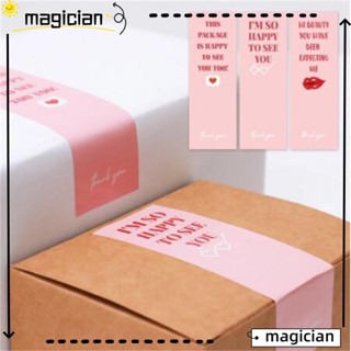 Magic สติกเกอร์ฉลาก ลายคริสต์มาส Thank You สําหรับติดตกแต่งสมุดโน้ต วันวาเลนไทน์