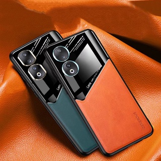 เคสโทรศัพท์มือถือหนัง แบบแม่เหล็ก ป้องกันเลนส์กล้อง หรูหรา สําหรับ Honor 90 Pro 5G