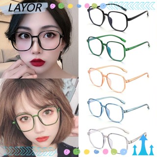 Layor แว่นตา ป้องกันรังสียูวี ป้องกันแสงสีฟ้า สไตล์วินเทจ สําหรับเล่นเกมคอมพิวเตอร์ สํานักงาน ทุกเพศ