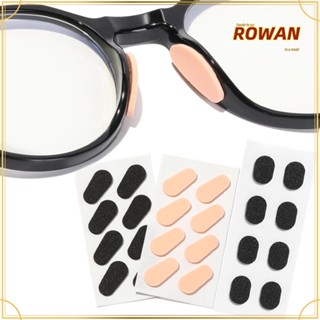 Rowans แผ่นรองจมูก โฟมนิ่ม 1.5 มม. สีดํา ไม่ย่น กันลื่น 4 คู่