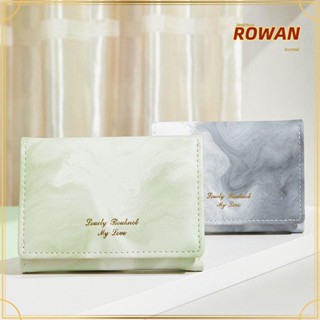 ROWANS กระเป๋าสตางค์ ใบสั้น ขนาดเล็ก แฟชั่นเรียบง่าย