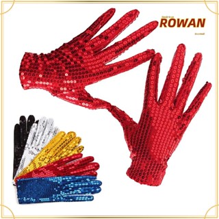 Rowans ถุงมือเต้นรํา ประดับเลื่อม แฟชั่น สไตล์โกธิค ดิสโก้