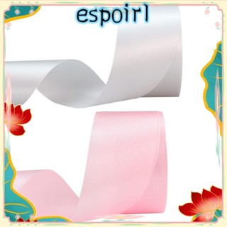 Espo ริบบิ้นผ้าซาติน ผ้าชีฟอง สีขาว 2 นิ้ว
