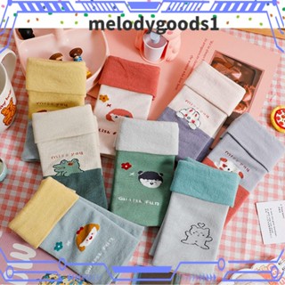 MELODYGOODS1 ถุงมือ แบบครึ่งนิ้ว ให้ความอบอุ่น สองชั้น น่ารัก สําหรับผู้หญิง เล่นกีฬา ขี่จักรยาน