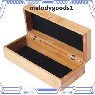 MELODYGOODS1 กล่องใส่แว่นตาไม้ไผ่ ทรงสี่เหลี่ยม แบบพกพา แฮนด์เมด