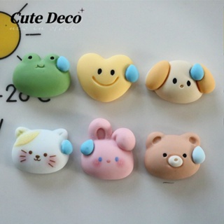 【Cute Deco】กระดุมเรซิ่น รูปการ์ตูนกบ กระต่ายน่ารัก DIY สําหรับตกแต่งรองเท้า Crocs