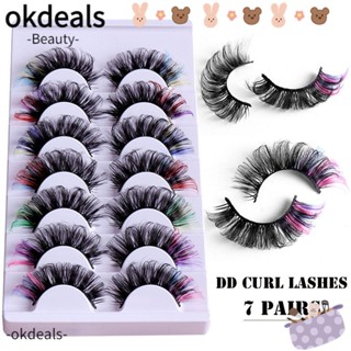 OKDEALS ขนตาปลอม DD Curl แบบธรรมชาติ 7 คู่