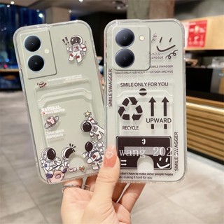 ใหม่ เคสโทรศัพท์มือถือแบบนิ่ม TPU ลายดอกไม้ หัวใจ นักบินอวกาศ สร้างสรรค์ แฟชั่น สําหรับ VIVOY27 VIVO Y27 Y36 Y78 5G 2023