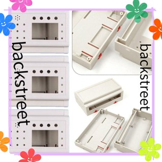 Backstreet กล่องโปรเจคเตอร์อิเล็กทรอนิกส์พลาสติก ABS สีขาว PLC ตัวควบคุมเคสเครื่องดนตรี