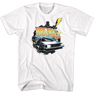  พิมพ์ลาย American Classics Back To The Future Ii 80s Movie Stopwatch เสื้อยืดแขนสั้นผู้ใหญ่เสื้อยืดกราฟิก