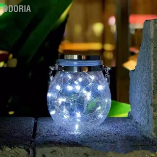  DDORIA โคมไฟพลังงานแสงอาทิตย์แก้วแตก 30 LEDs โคมไฟแขวนพลังงานแสงอาทิตย์กลางแจ้งกันน้ำสำหรับเทศกาลลานบ้าน