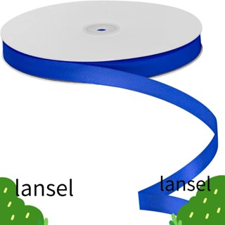 LANSEL ริบบิ้นผ้าซาติน แบบสองหน้า 3/8 นิ้ว สีฟ้า สําหรับห่อของขวัญ 100 หลา