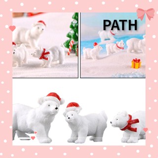 PATH ฟิกเกอร์เรซิ่น รูปหมีขั้วโลก สําหรับตกแต่งบ้าน คริสต์มาส