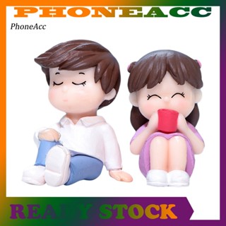 Phoneacc โมเดลตุ๊กตาคู่รักน่ารัก 2 ชิ้น สําหรับตกแต่งบ้าน