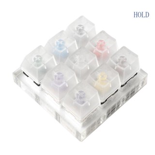 Ace Kailh Box 9 ฝาครอบเพลาทดสอบ พร้อมฐานอะคริลิคเปล่า สําหรับคีย์บอร์ด Mechanical