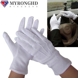 Myronghd ถุงมือโพลีเอสเตอร์ แบบเป็นทางการ สําหรับใส่ทํางานตํารวจ 1 คู่ 10 คู่