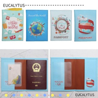 Eutus ปกหนังสือเดินทาง หนัง PU ลายแผนที่โลก คุณภาพสูง สําหรับผู้หญิง