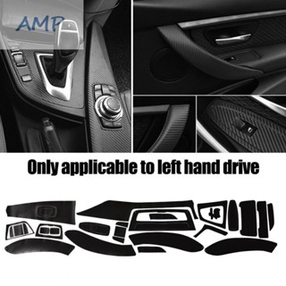 ⚡BABYCITY-TH⚡3D Interior Matte Black Carbon Fiber Decal Trim Sticker For BMW 3 Series F30 F31⚡NEW 7