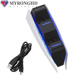 Myronghd แท่นชาร์จ USB Type-C แบบพกพา ชาร์จเร็ว สีขาว ดํา กุหลาบ แดง น้ําเงิน สําหรับจอยเกมไร้สาย PS5 Sony PS5