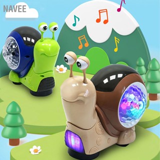 NAVEE ของเล่นเด็กหอยทากคลานพร้อมไฟดนตรี Universal Interactive Electric Walking Tummy Time ของเล่นหอยทากสำหรับเด็กวัยหัดเดิน