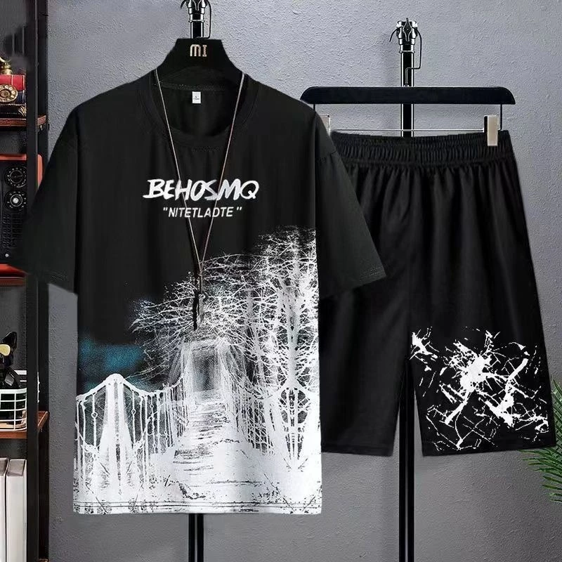 เสื้อยืดลําลอง ผ้าเรยอน ทรงหลวม แฟชั่นฤดูร้อน สําหรับผู้ชาย