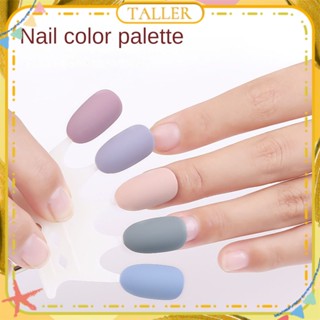 ✧Ready Stcok 50tablets/1bag Nail Art Color Palette Making Practice Iron Ring Plate Pattern Detachable Stainless Steel Bracelet Display Board Manicure Tool For Nail Shop 2 Colors TA