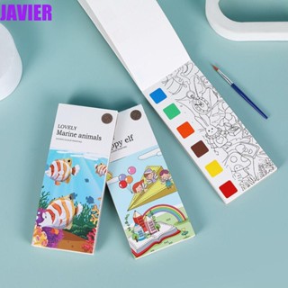 Javier Gouache ชุดสมุดระบายสีกระดาษ 20 หน้า ของเล่น สําหรับเด็กอนุบาล