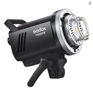 {fly} Godox MS300-V ไฟแฟลชสตูดิโออัพเกรด 300Ws GN58 เวลารีไซเคิล 0.1-1.8S 5600±200K ระบบไร้สาย 2.4G X พร้อมเมาท์โบเวน LED 10W สําหรับงานแต่งงาน