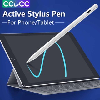 Cclcc ปากกาสไตลัส สําหรับ i-Pad Active Stylus หน้าจอสัมผัส เข้ากันได้กับ Apple iPad iPhone Android แท็บเล็ต และหน้าจอสัมผัสอื่น ๆ