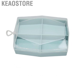 Keaostore Makeup Puff Case   Storage Box Safe Dustproof 4 Grid Portable for Travel