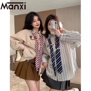 Manxi เสื้อสาวอวบ เสื้อแฟชั่นผู้หญิง สะดวกสบาย  มีความรู้สึกของการออกแบบ A95K01A1