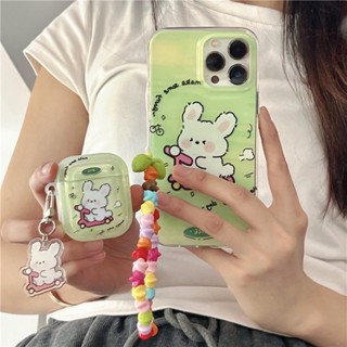 เคสหูฟังบลูทูธไร้สาย ซิลิโคนนิ่ม ลายกระต่ายน่ารัก สําหรับ Airpods 1 2 Pro 3