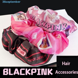 Blackpink September ยางรัดผม ลายตัวอักษร LISA JENNIE ROSE สไตล์เกาหลี สําหรับผู้หญิง