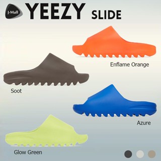 Yeezy slide สี Adidas originals รองเท้าแตะ Azure Soot Enflame Orange Glow Green sandals