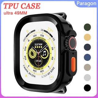 เคสซิลิโคน TPU แบบนิ่ม อุปกรณ์เสริม แบบเปลี่ยน สําหรับ Apple Watch Series 8 Ultra 49 มม.