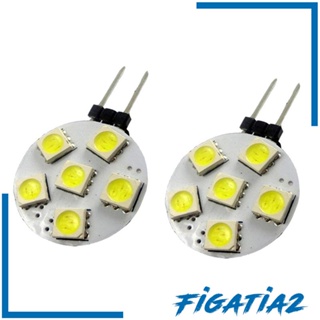 [Figatia2] หลอดไฟฮาโลเจนซีนอน 12V 50-6SMD 1W สําหรับรถยนต์ 10 ชิ้น