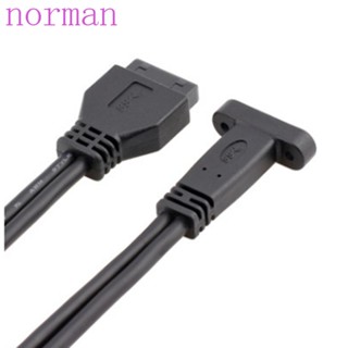 Norman สายเคเบิลอะแดปเตอร์ 19pin พอร์ตเดี่ยว Type C 19pin ตัวผู้ Usb-C ตัวเมีย Type C เป็น 19pin Type C เป็น 19pin สําหรับเดสก์ท็อป