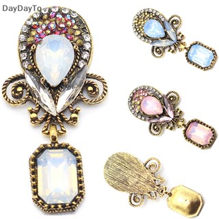 Daydayto เข็มกลัด รูปหยดน้ํา ประดับพลอยเทียม โอปอล แฮนด์เมด DIY สําหรับตกแต่งเสื้อผ้า