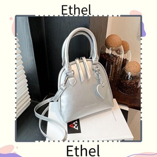 Ethel1 กระเป๋าสะพายไหล่ สะพายข้าง ใต้วงแขน หนัง Pu ความจุสูง ขนาดเล็ก สีพื้น สไตล์มินิมอล สําหรับเด็กผู้หญิง