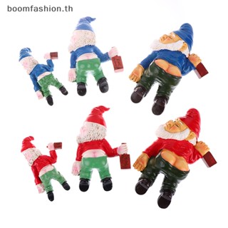 [boomfashion] ฟิกเกอร์รูปปั้นคนแคระนอน สีแดง สีฟ้า สําหรับตกแต่งสวน กระถางดอกไม้ ภูมิทัศน์ขนาดเล็ก 1 ชิ้น