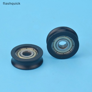 Flashquick ล้อแบริ่ง สเตนเลส ทรงตัว U 5*20*7 มม. สีดํา คุณภาพสูง สําหรับเครื่องพิมพ์ 3D