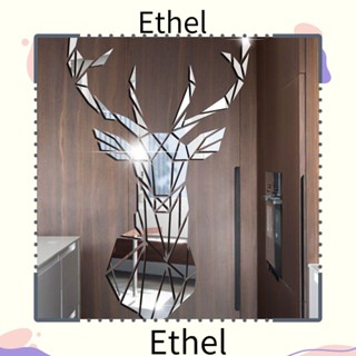 Ethel1 สติกเกอร์ติดผนัง ลายหัวกวาง มีกาวในตัว สําหรับตกแต่งบ้าน