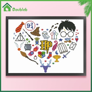 【Doub X ✮】ชุดปักครอสติช ผ้าฝ้าย 18CT พิมพ์ลาย Harry Potter ✮