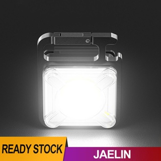 พวงกุญแจเปิดขวดไฟหน้า LED COB SMD ขนาดเล็ก สําหรับตั้งแคมป์ เดินป่า กลางแจ้ง [Jaelin.th]