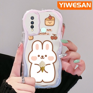 เคสใส แบบนิ่ม ลายการ์ตูนกระต่าย ไอศกรีม กันกระแทก สําหรับ VIVO Y19 Y5s