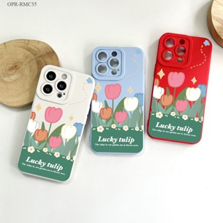 Realme C35 C30 C21Y C25Y C15 C1 เคสเรียวมี สำหรับ Lucky Tulip เคส เคสโทรศัพท์